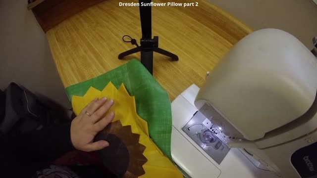 Dresden Sunflower Pillow pt 2