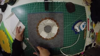 Dresden Sunflower Pillow pt 2