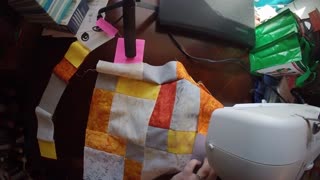 Piecing The Backing For Disappearing 9-Patch Quilt