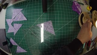 Going over the Easy 8 method to make 8 half square triangles (bonus star block at the end)