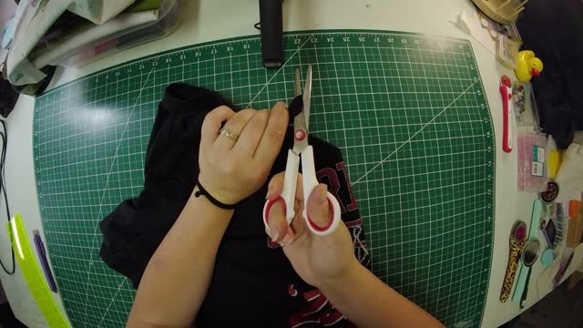 How to alter the neckline of a T-shirt