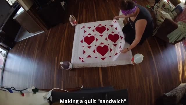 Hearts And Kisses Continued, Prepping For Quilting